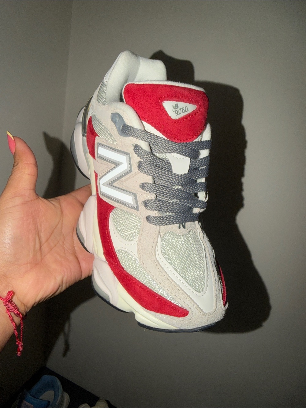 New Balance Women's Red, White & Gray Chunky Sneaker